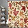 Осенняя занавеска для душа с кленовыми листьями, Декоративная занавеска для душа для ванной комнаты, Водонепроницаемая занавеска для душа с крючками