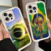 Чехол для телефона iPhone 17 Air 16E 15 16 Pro Max Бразилия Бразильский флаг Чехол 14 Plus 13 12 Mini Мягкий силиконовый Fundas