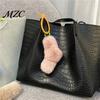 Decorative Knot Charm Plush Twist Bag Charm, Fuzzy Keychain Pendant, Hanging Ornament Decoration for Backpacks, Handbags, Purse, Car Keys Handbag