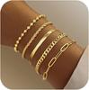 Gold Bracelets for Women Bracelets Set for Women Gold Bracelets Stack With Beaded, Cuban, Paperclip, Snake, Rope Gifts for Women