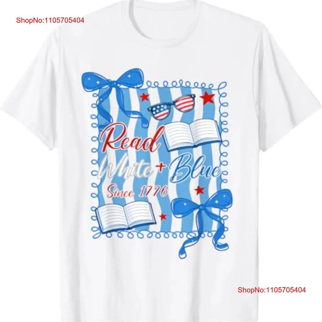 Bookish T Shirt Red White And Blue Patriotic Read 4th Of July Vintage Casual Versatile Stylish
