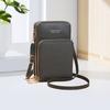 Mobile Phone Bag with Transparent Screen-touching Window Sling Bag Multi Compartments Faux
