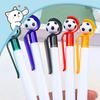 5 Pcs Soccer Rollerball Pens 0.5mm Black Ink Retractable Ballpoint Pens Football Gel Ink Pens for Sports Party Favors Kids Birthday Gifts