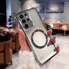Роскошный противоударный прозрачный магнитный чехол с покрытием для Samsung S25 S24 S23 S22 S21 Plus FE Ultra Edge S26 S10 Силиконовый чехол