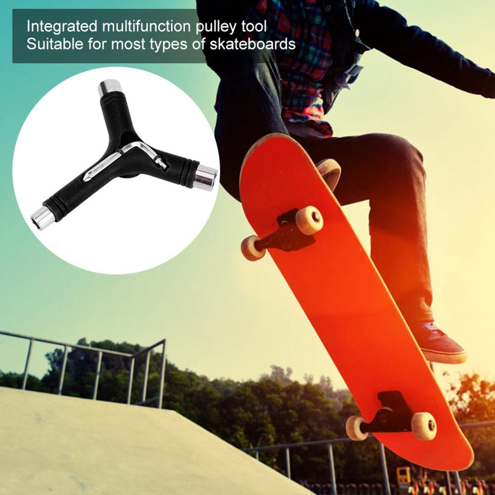 2PCS Y Type Skateboard Wrench Five Functions Longboard Wrench Durable Skate Wrench For Longboard