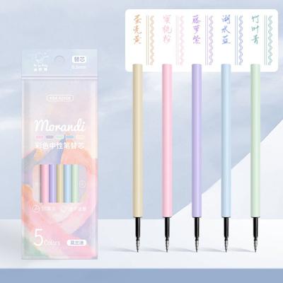 5 шт. стержней для ручек Morandi Color Pen Cores 0,5 мм перо гелевые стержни для ручек цветные чернила для ручек офис