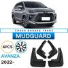 2022 Toyota Avanza Черный Пластиковый Комплект Брызговиков: Включает 4 грязезащитных щитка для автомобиля