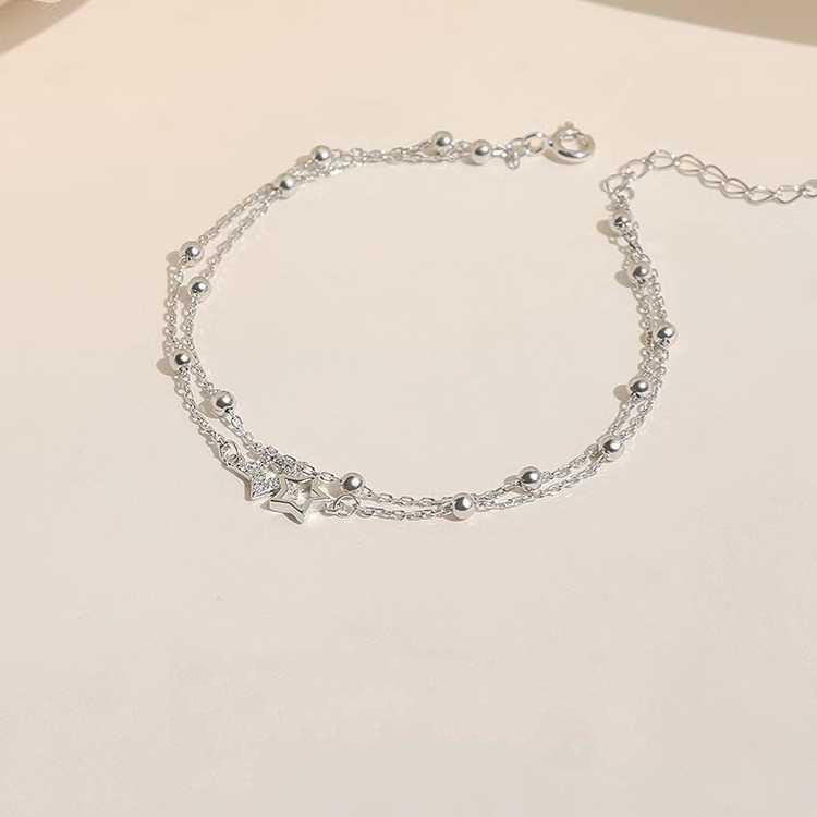 Звездное небо История двухслойный браслет звезда для женщин Ниша Изысканный модный универсальный браслет из бусин Подарок для женщин