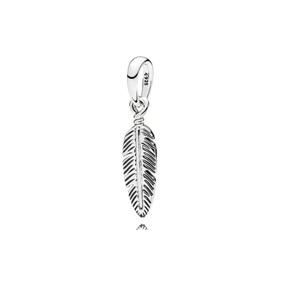 925 Silver Leaf Flower Cactus Pendant Bead for European Charms Bracelet Jewelry Accessories