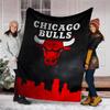 1pc Chicago Bulls Theme Blanket - Digital Print, Polyester, Cozy for All Seasons, Perfect for Outdoor, and Travel