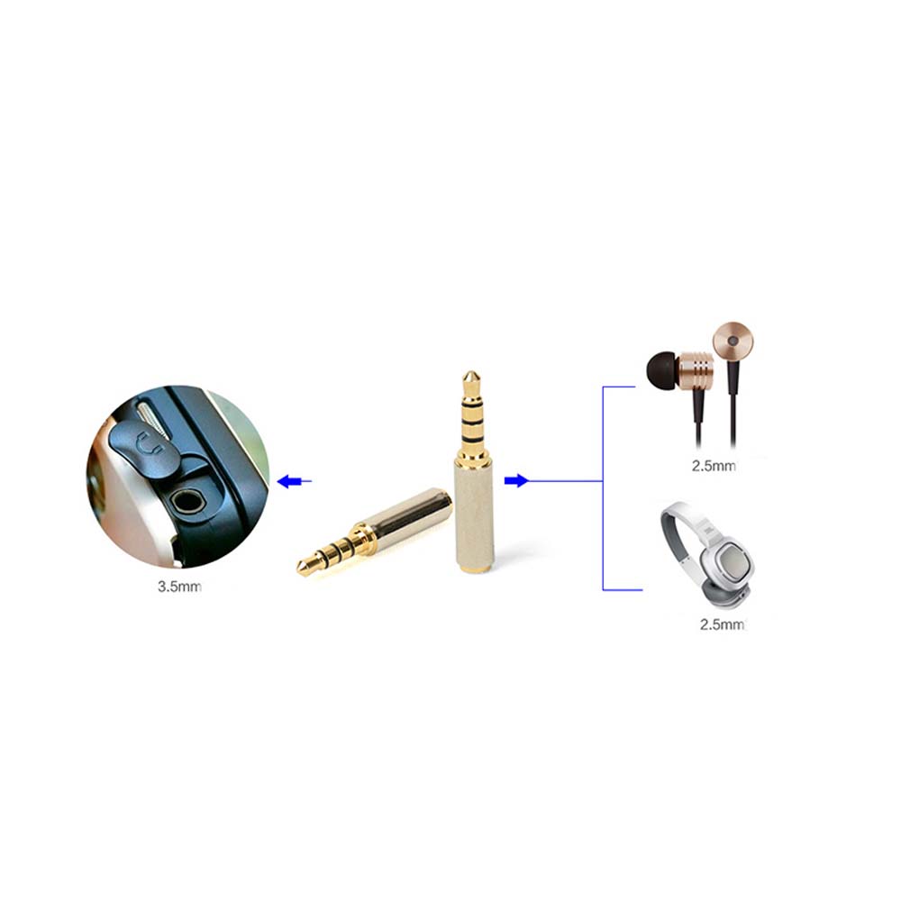mm Plug Male to Female 2.5 mm to 3.5 mm Audio Connector Audio Plug Audio Adapter Earphone Amplifier