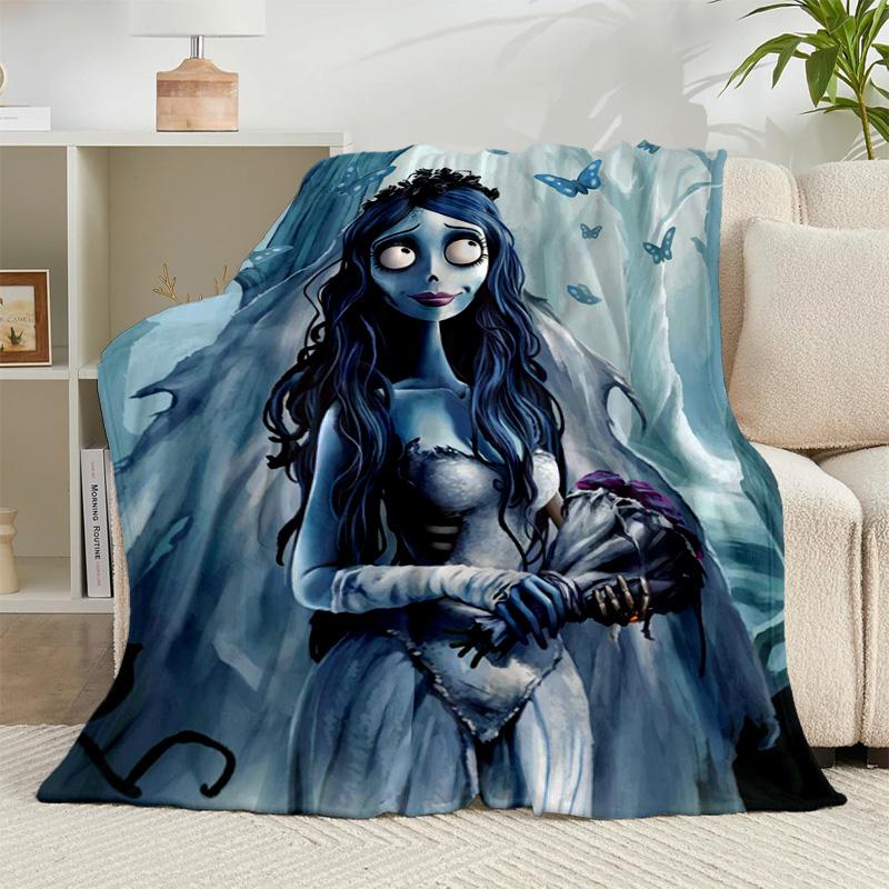 1PC Gothic Corpse Beauty In Bloom Flannel Blanket Gift, Suitable for Both Men And Women, Soft Ideal for Beds And Sofa, Birthday Or Christmas Gift