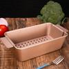 Toast Mold Household Bread Pan W/ Detachable Drain Tray Nonstick Bread Bake Mold for Meat Brownie Toast Bread Pastry Baking