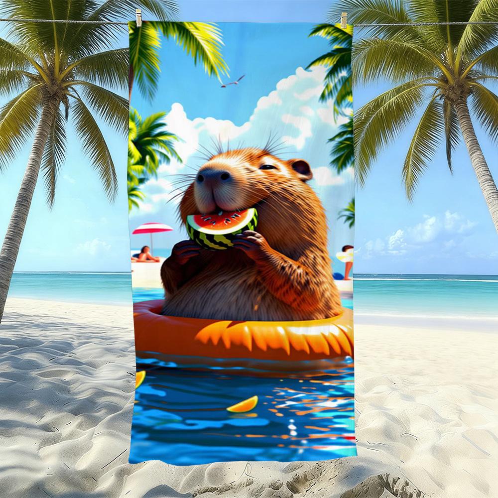 Microfiber Printed Beach Towel Quick-Drying Sand-Proof Absorbent Bath Towel Travel Swimming Towel