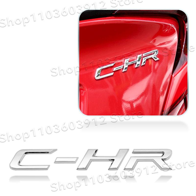 1Pc CHR C-HR Letter Logo Car Rear Tail Trunk Decals Emblem Badge 3D ABS Sticker Decal Car Styling Auto Accessories