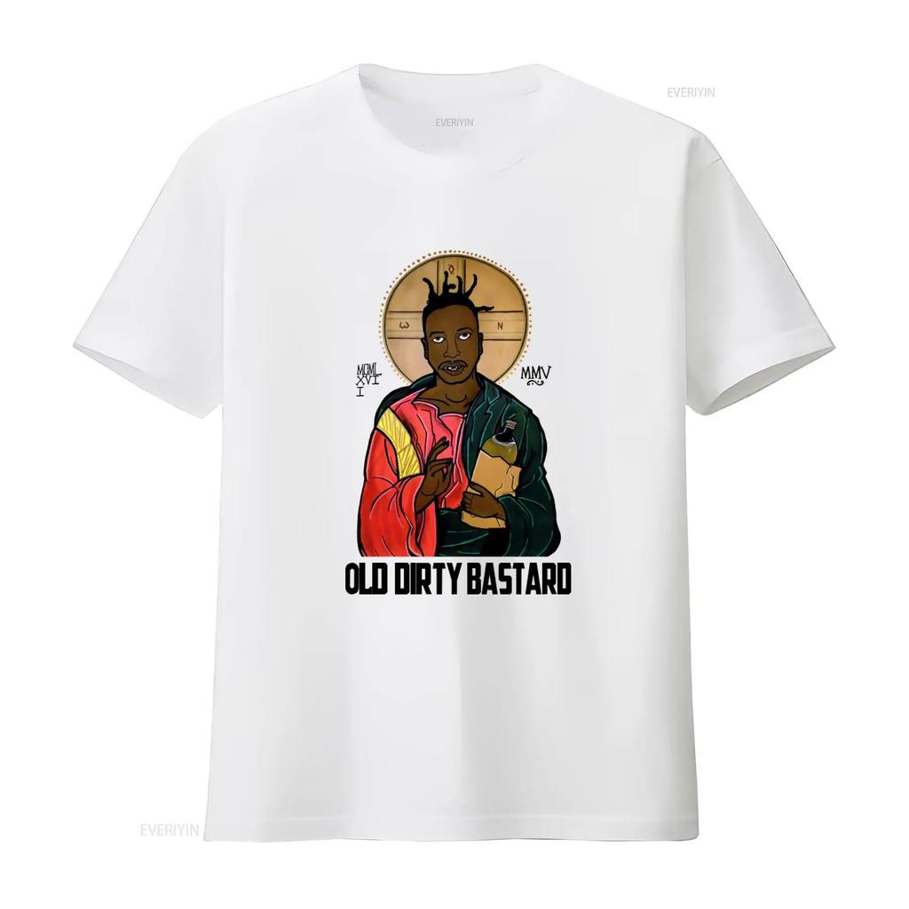 90s Old Dirty Bastard T Shirt Hip Hop Rap Streetwear Print vintage Washed Slightly Versatile homme Soft Top For Everyday Wear