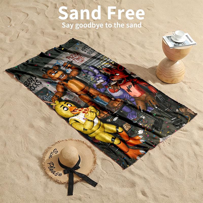 Five nights at freddy Beach towels also serve as bath towels summer essential a musthave for the outdoors the beach and the pool