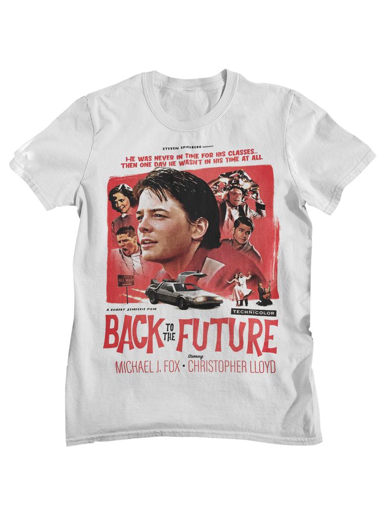 2026 Retro Back To The Future Print T Shirt Men Women Marty Doc Delorean Time Machine Inspired Casual Short Sleeve O-Neck Cotton Tee Casual Top
