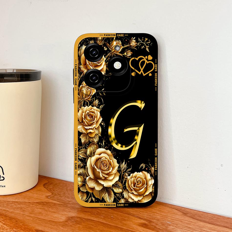 For Infinix Hot 40 Pro 40i Phone Case Couple Letters Upgrade Full Coverage Cover For Infinix Hot40 Soft Liquid Silicone Bumper