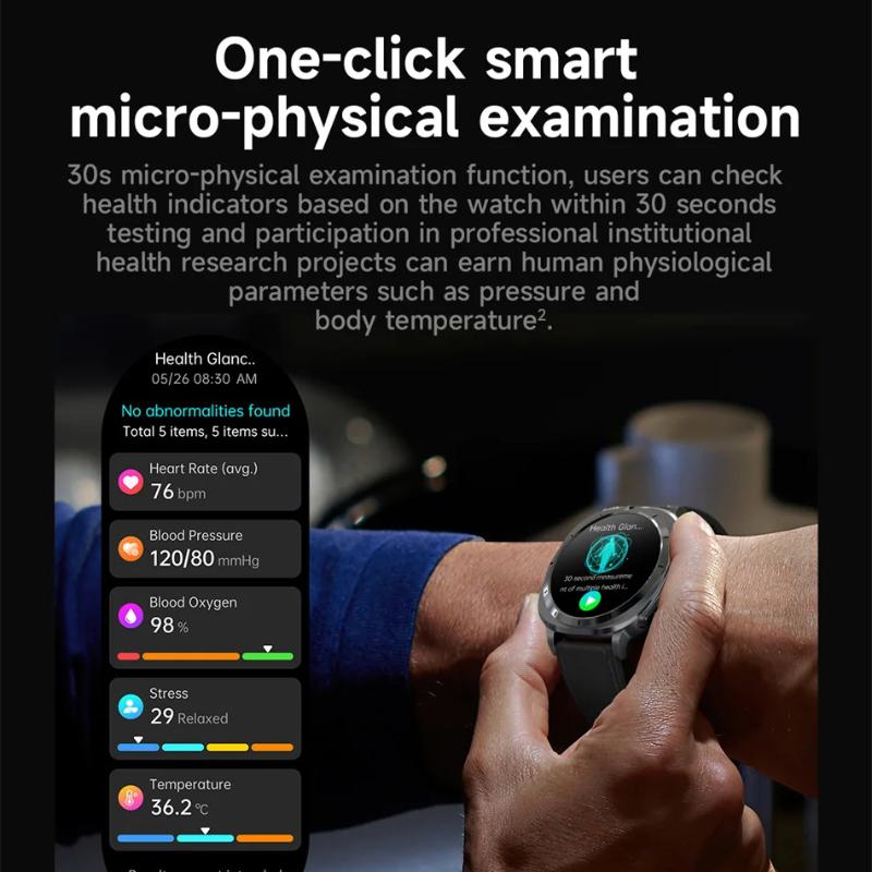 2025 New Accurate Measurement Uric Acid Blood Fat Blood Pressure Body Analysis Smart Watch ECG+PPG SmartWatch Men for IOS Android