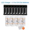CR123A Batteries for Arlo Wireless Cameras Battery with 16340 16350 CR17345 CR123A CR123 Battery Charger