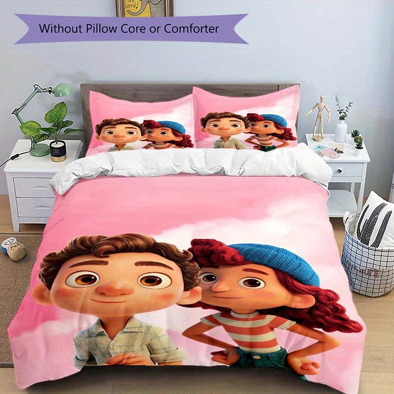 3pcs Luca & Giulia Marcovaldo Bedding Set, 1 Soft Quilt Cover + 2 Pillowcases, Machine Washable, Suitable for All Seasons, Perfect Gift for