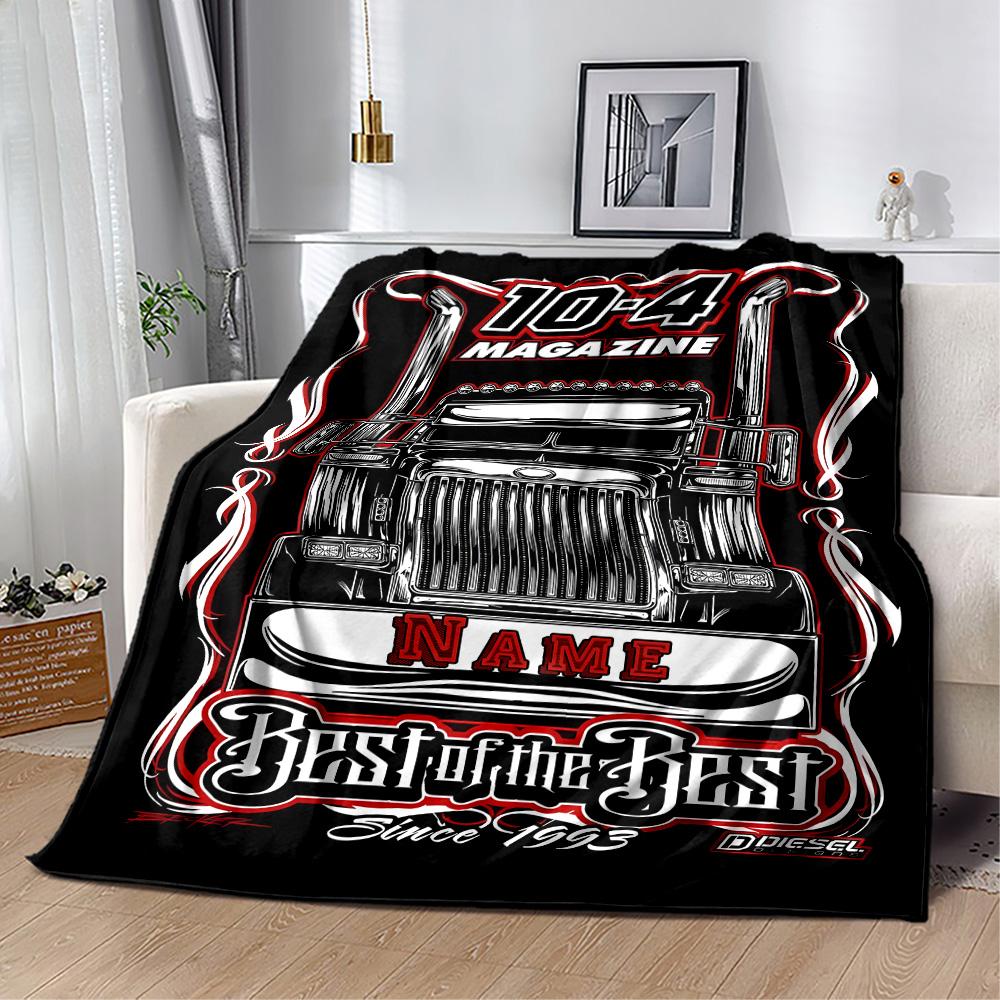 Truck Culture Classics Since 1993 Customize Text Blanket Throw Personalized Blanket Soft & Cozy Versatile for Livingroom Couch Bedding Home Decor