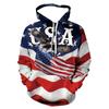 Spring Autumn Fashion Men's Hoodie 3D Printed Trend American Flag Eagle Men Sportswear Casual Unisex Pullover Hooded Sweatshirt