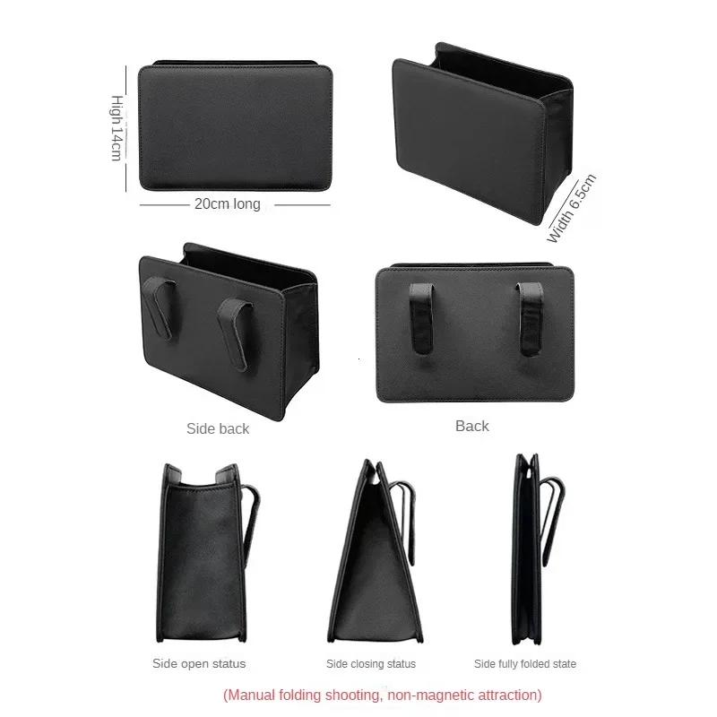 Складной мусорный бак для боковой двери автомобиля, многофункциональный ящик для хранения из искусственной кожи, автомобильный органайзер, подвесная сумка для хранения на спинку сиденья, мусорное ведро