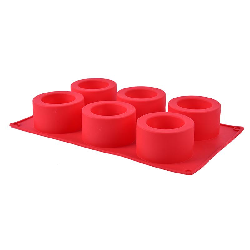 Формы для бетонных горшков с 6 отверстиями, силиконовая форма для домашнего горшка с суккулентами