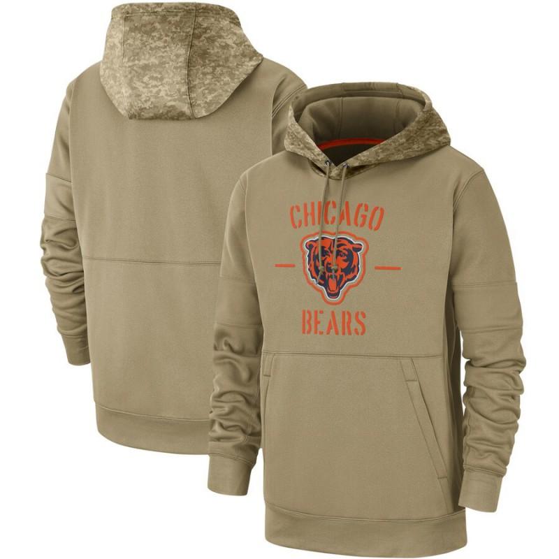 Mens NFL Football Graphic Hoodie Khaki Athletic Sweatshirt Loose Fit Youth
