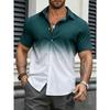 Men's New Stretch Gradient Short Sleeve Shirt, Cool Thin Business Casual Summer Shirt for Men