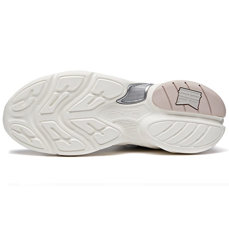 ANTA Chunky Sneakers Women's Low Top Ivory White/Shade 1 Gray/Lotus Gray 122018882-5