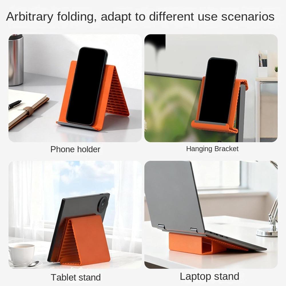 Portable foldable silicone aluminum alloy phone holder, flexible and bendable non-slip desktop stand, adjustable airplane desktop stand.