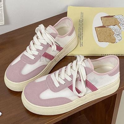 Женские балетки, сетчатая вставка, повседневная обувь на шнуровке, с круглым носком, для улицы, для отдыха, кроссовки женские, zapatillas mujer