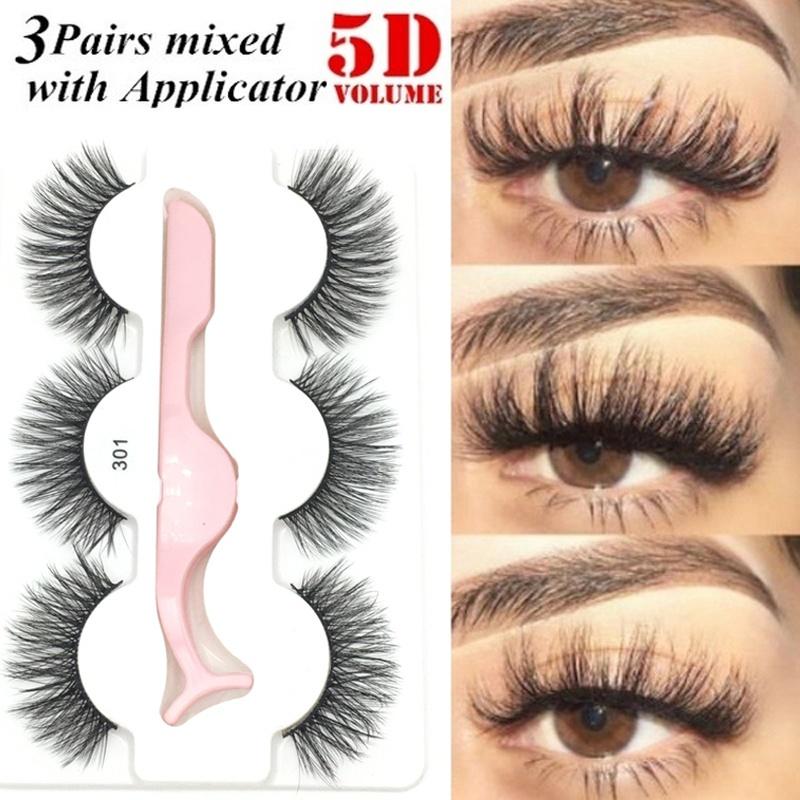 8/20 пар 15-20 мм натуральные 3D накладные ресницы набор для макияжа норковые ресницы наращивание норковые ресницы