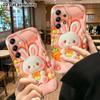 Phone Case: 2D flat, suitable for Samsung Galaxy A34 A35 M05 M06 S20 S22 S21 FE Plus 5G protective cases, with droopy-eared little bunny, perfect Chri