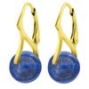 [R5998] - Artisanal Silver Sleepers 'Mineralia' Lapis Lazuli Gold - 10 Mm