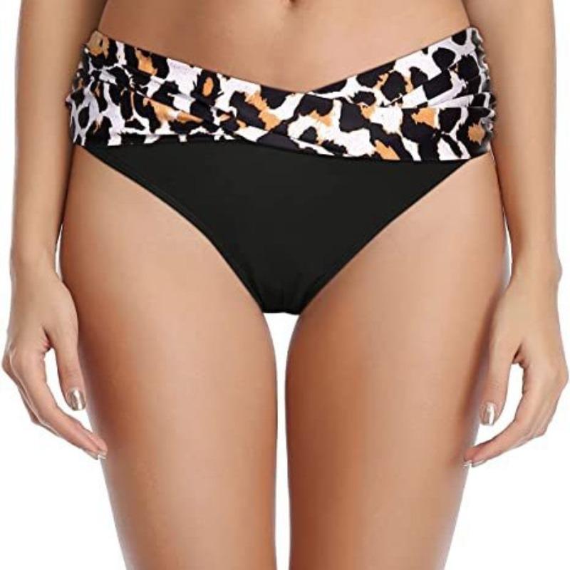 Women Low Waist Ruched Bikini Bottoms Swimsuit Briefs Pants