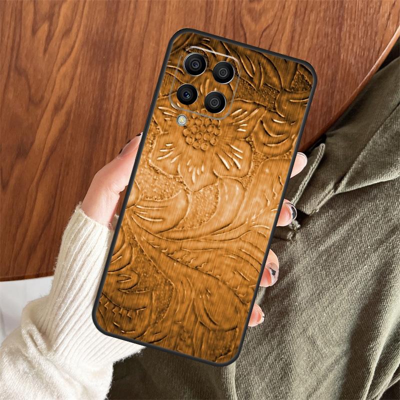 Коричневый Western чехол ручной работы для Samsung Galaxy M06 M16 M36 M56 M33 M15 M55 M31 M13 M12 M14 M53 M32 M52 M35 M34 M54