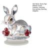 Clear Faux Crystal Bunny Figurine 2D Flat Acrylic Rabbit Table Sign for Home Office Garden Patio Desktop Decoration