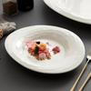 White Irregular Ceramic Plates High-end Hotel Dinner Plates Home Western Cuisine Pasta Dessert Plates Hotel Tableware Kitchen.