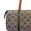 Tory Burch T Monogram Brand Print Pattern Zipper Tote Bag Women Handbags Navy-Blue 162743-405