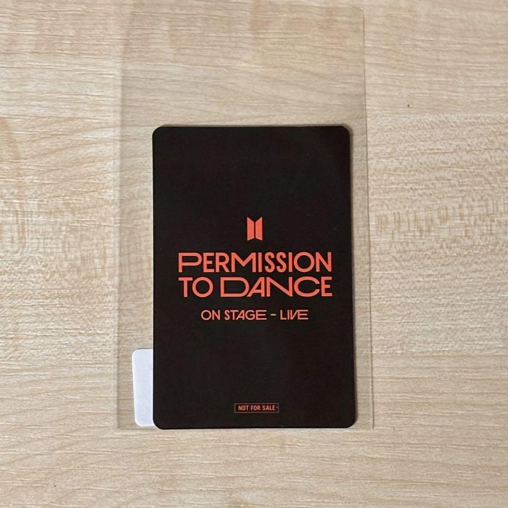 [USED] BTS PERMISSION TO DANCE Trading Card Jimin Universal Studios Purchase Bonus