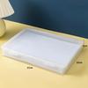 A4 Size Transparent Storage Box with Dust Cover, Space-saving Office and School Supplies Desk Organizer