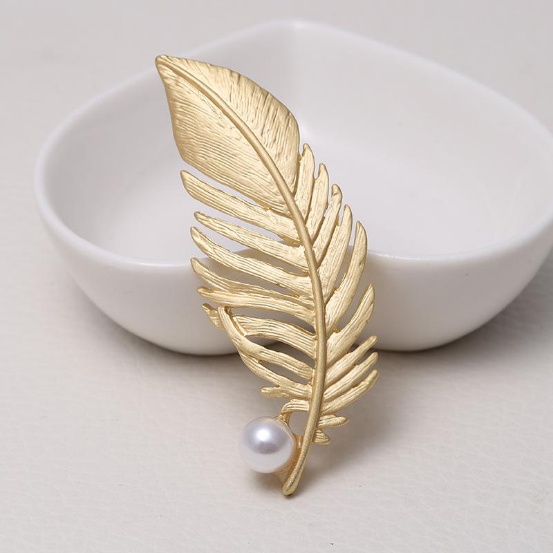 Благородная матовая брошь Ya Gold Brooch Ya Silver Brooch Temperament Clothing Accessories