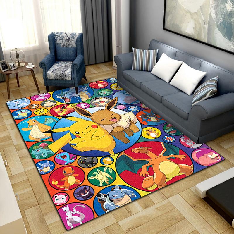 Pokemon Anime Area Carpet for Living Room Bedroom Home Decor Cool Movie Mat Floor Mat -LXR36