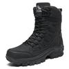 High-Top Leather Men's Boots Breathable Desert Combat Boots Outdoor Non-slip Hiking Boots Men Motorcycle Boots Work Ankle Boots
