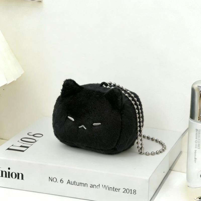 Cute Square Kitten Plush Keyring for Kids Simulation Tofu Plush Toy for Backpacks and Handbags