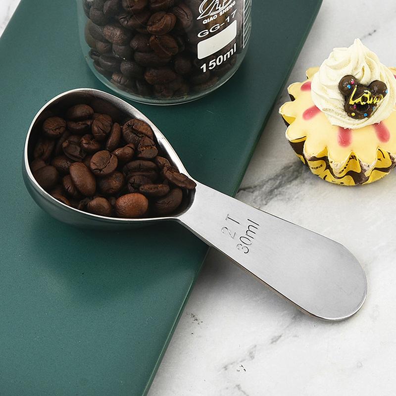 Stainless Steel Coffee Spoon And Measuring Spoon Coffee Utensil With Graduated Measuring Spoon Precise Ergonomic Spoon